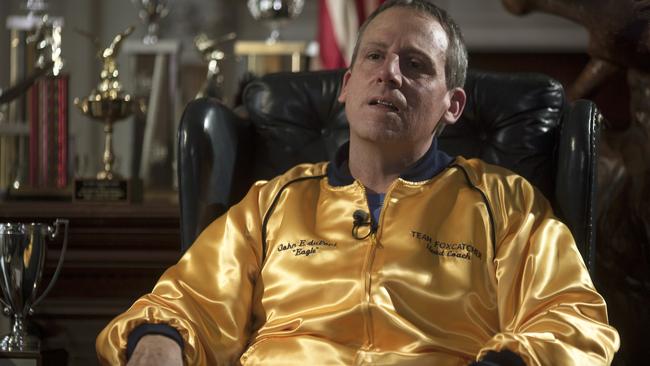 Steve Carell looks nothing like Steve Carell in Foxcatcher.