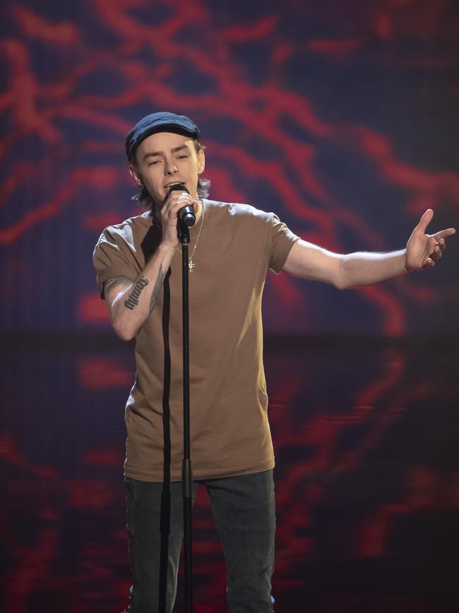 Robbie Dolan on The Voice. Photo: Supplied