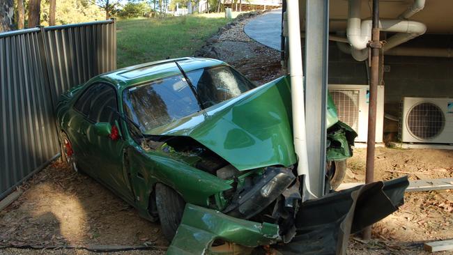 Malua Bay homeowner George had his home crashed into by a car full of teenagers. Picture: Supplied