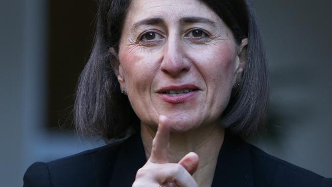 Premier Gladys Berejiklian has told Queensland politicians, ‘Pay us what you owe us.’ Picture: Lisa Maree Williams/Getty Images