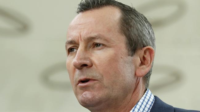 WA Premier Mark McGowan said nurses protesting in Perth on Friday were engaged in ‘unlawful and criminal activity’. Picture: NCA NewsWire / Philip Gostelow
