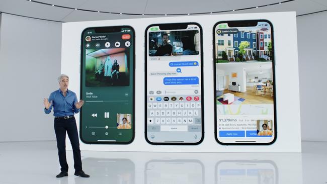 New software features will come to Apple iPhones later this year, as announced at WWDC 2021. Picture: Supplied