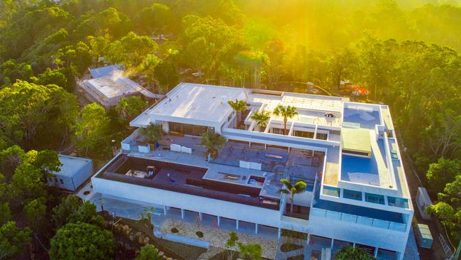 Their incredible mansion has a rooftop pool.. Pic: PMB Aerial Group.