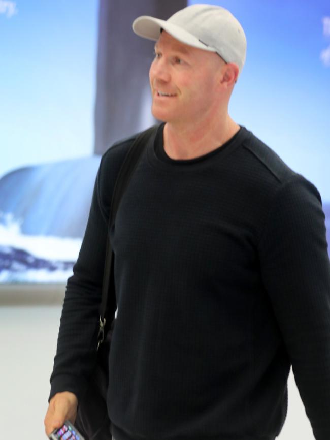 Barry Hall at Adelaide Airport on July 1. Picture: Dean Martin/AAP