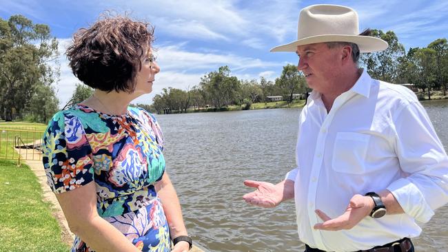 National Party leader Barnaby Joyce and Member for Mallee Dr Anne Webster during a visit by Mr Joyce to Mildura on Friday January 21. Pictures: Else Kennedy