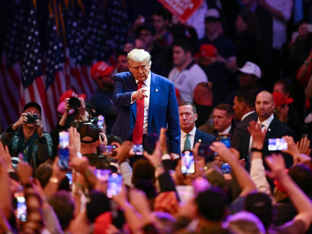 Donald Trump during a campaign rally at Madison Square Garden in New York. Picture: AFP