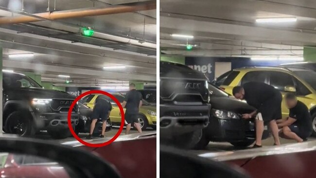 We don’t need vehicles this big! Woman rages at large American car after it crashes in carpark Picture: TikTok