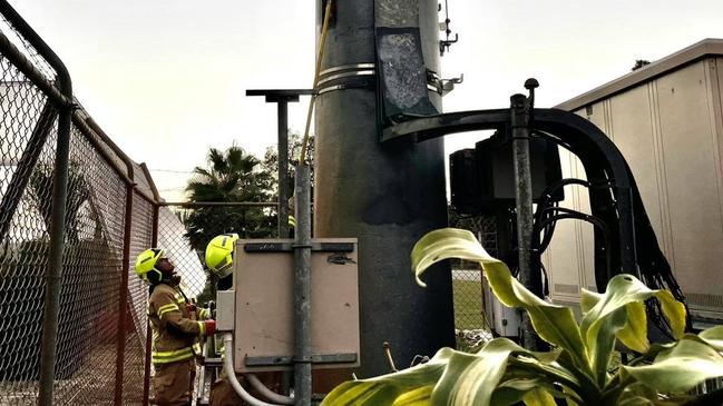 BIRD RESCUE: Firefighters from Fire and Rescue Kingscliff attended an incident involving rescuing a galah from telephone communication tower.