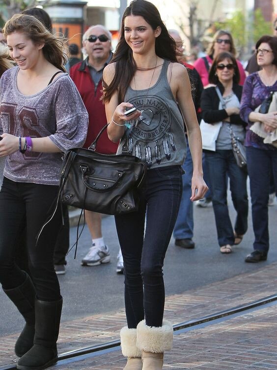 Kendall Jenner wearing UGG boots