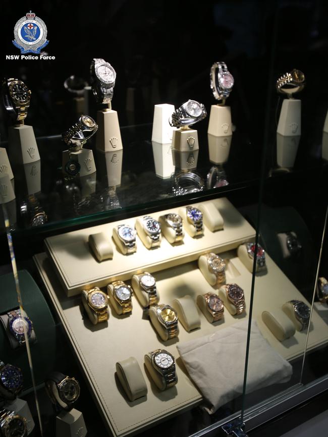 Officers seized 138 watches after