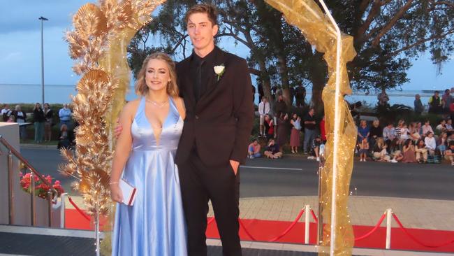 Maddison Harris and Luke Mannion at the Xavier Catholic College formal.