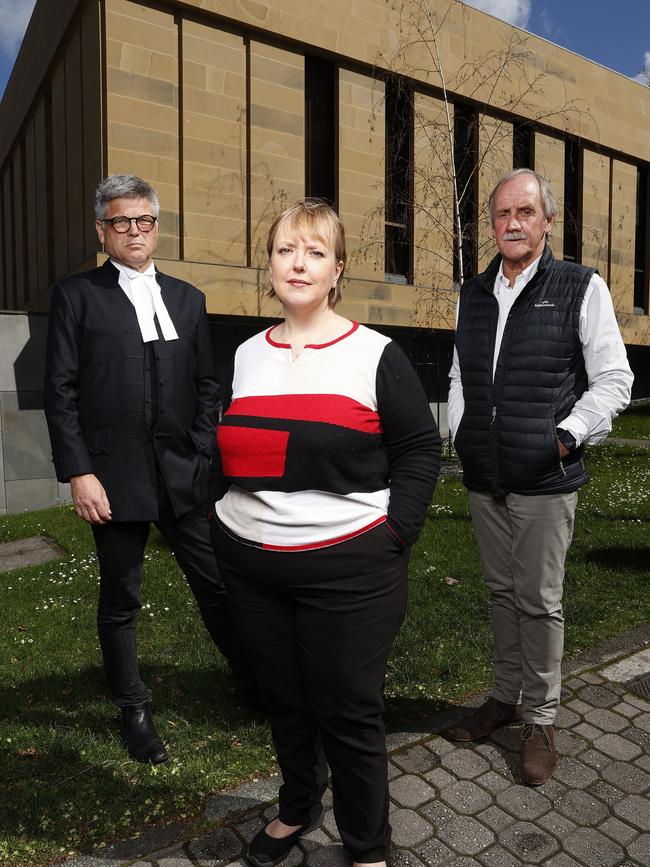 Former Premier and Attorney-General Lara Giddings, lawyer Greg Barns SC and former Legislative Council president Jim Wilkinson have signed on with 100 other eminent Australians in the new Justice Reform Initiative. Picture: Zak Simmonds