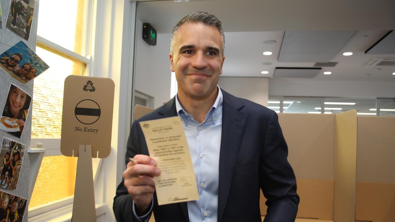 SA Premier Peter Malinauskas voted Yes. Picture: Dean Martin