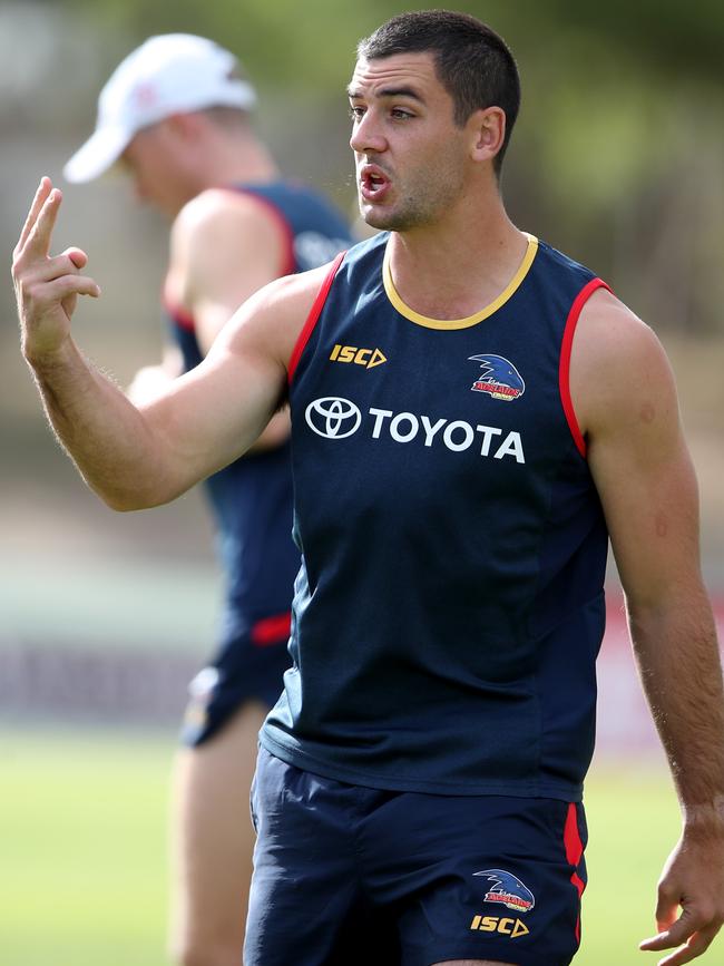 Crows co-Captain Taylor Walker. AAP Image/Kelly Barnes