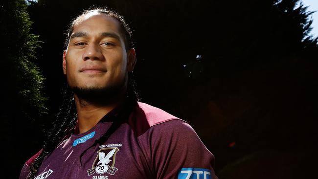 Manly Sea Eagles prop Martin Taupau. Picture: Braden Fastier NRL/ Rugby League