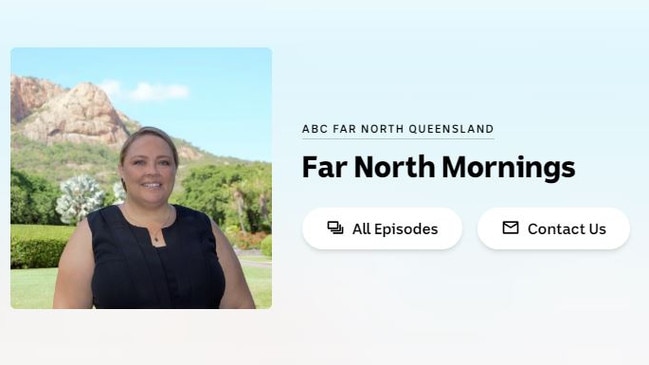 On ABC Far North's website, Susan Graham-Ryan is listed as presenting 'Far North Mornings'. Ms Graham-Ryan is based in Townsville. (Supplied.)