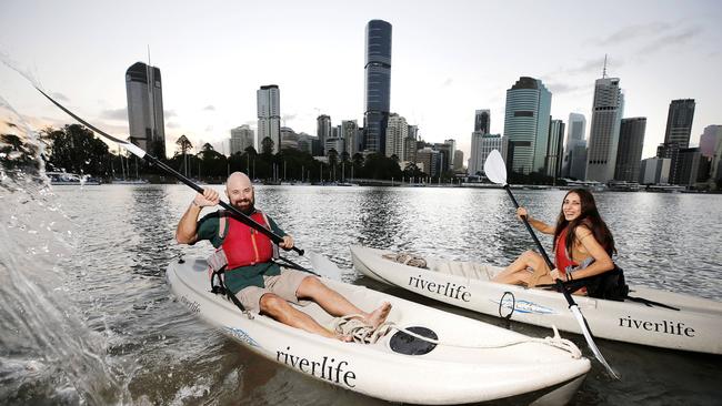 Try Riverlife Kayaking this school holidays as COVID restrictions ease. Picture: AAP Image/Josh Woning