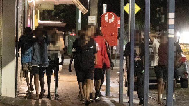 Young Indigenous Australians on the street in Alice Springs. Picture: Liam Mendes / The Australian