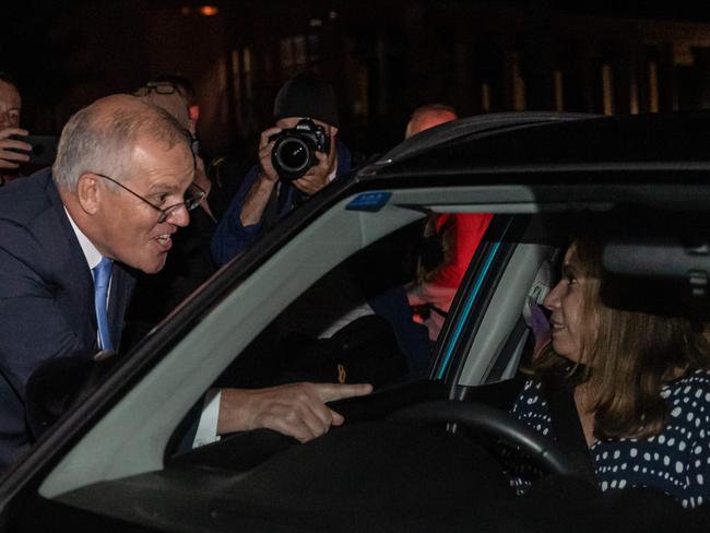 FEDERAL ELECTION TEAM 2022.10/04/2022Prime Minister Scott Morrison arrives in Nowra and does his first TV interviews.A woman from a car yells out Ãwe love you ScottÃ the tells him sheÃs from ÃThe ShireÃ Picture: Jason Edwards