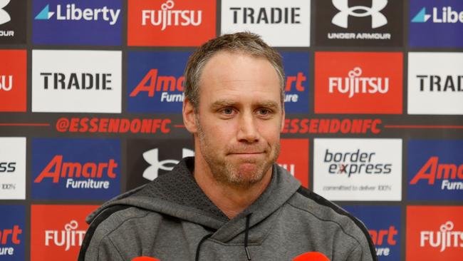 The Bombers sacked Ben Rutten because of multiple uncompetitive performances in 2022. Picture: Dylan Burns/AFL Photos