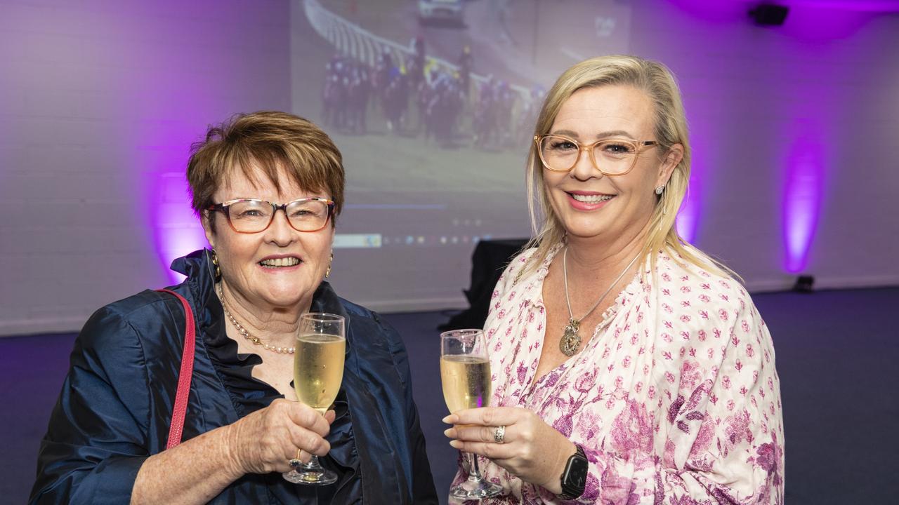 Mary Wagner (left) and Nerida Lange at the Women of Strength fundraiser for Toowoomba Hospital Foundation at Rumours International, Friday, August 19, 2022. Picture: Kevin Farmer