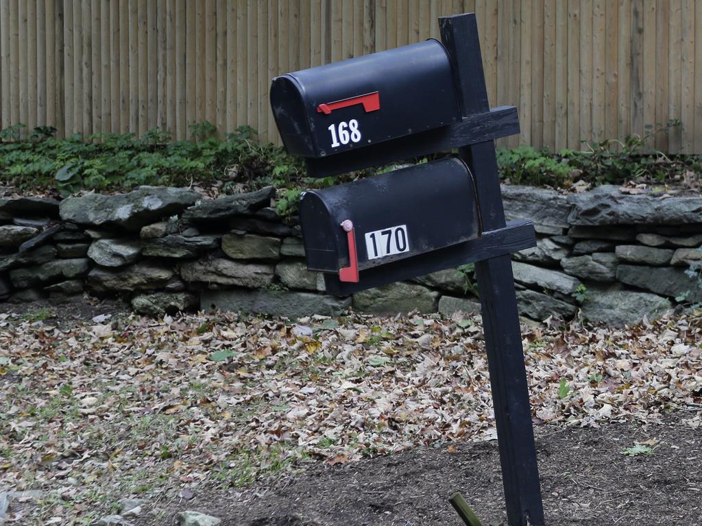 Mailboxes in front of a compound owned by George Soros in Katonah, N. Y. A device found outside a suburban New York home owned by billionaire philanthropist Soros "had the components" of an actual bomb. Picture: AP Photo/Seth Wenig