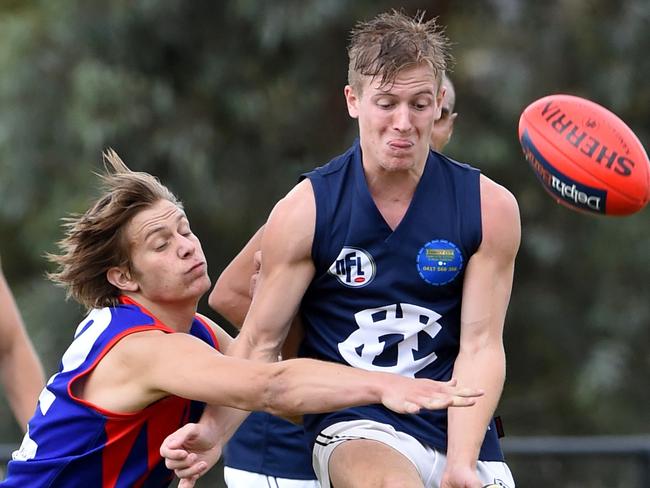 NFL footy: Mernda V Epping. Eppings no 1 Leigh Judd (?? Unsure) kicking. Picture: Kylie Else