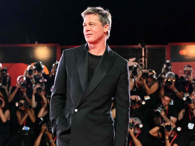 Actor Brad Pitt attends the red carpet of the movie "Wolfs" presented out of competition during the 81st International Venice Film Festival at Venice Lido, on September 1, 2024. (Photo by Alberto PIZZOLI / AFP)