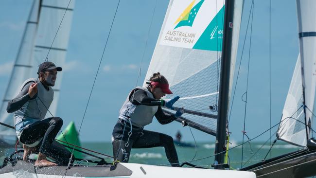 Jason Waterhouse and Lisa Darmanin won silver in the Nacra class in Rio.