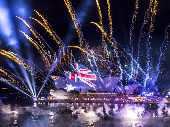 Australia Day Live 2021 in Sydney Harbour. Photo: Anna Warr