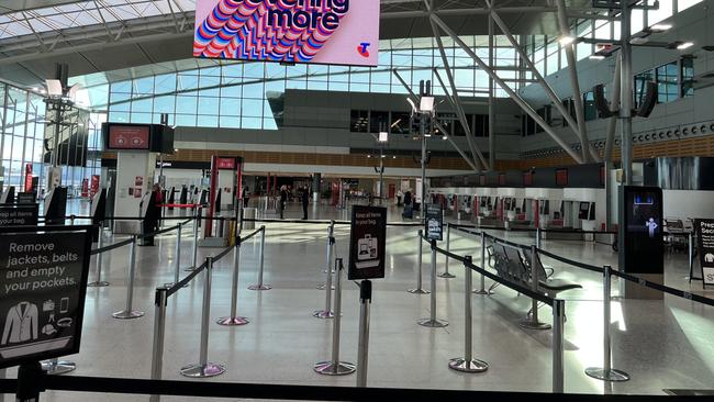 The man has been charged with one count of act of indecency after the flight, which departed from Sydney. Picture: NewsWire / Dylan Coker