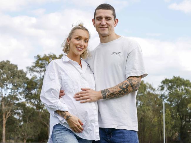 Castagna, pictured with Haley, says he doesn’t reflect on ‘what-ifs’. Picture: Tim Carrafa