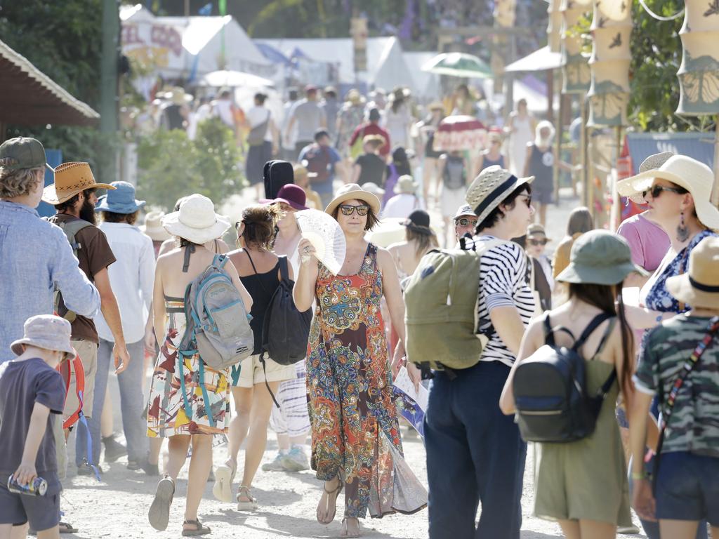 Crowds at the Woodford Folk Festival. Picture: Megan Slade/AAP