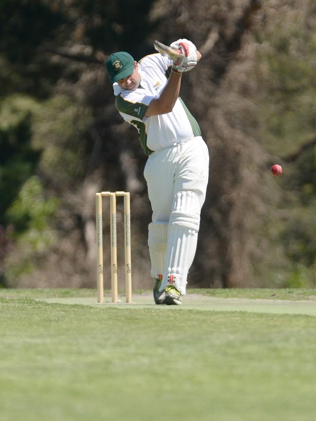 Myles Cordeux on the drive for Moorooduc.