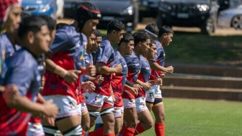 The Tongan Schoolboys XV ready to tackle the ACT Schoolboys.