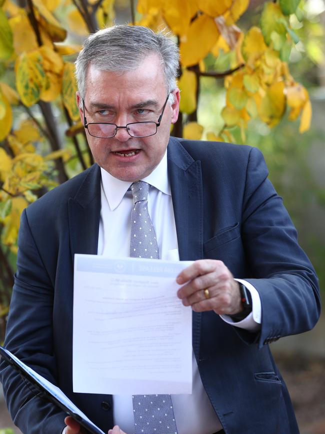 Health Minister Stephen Wade said the RAH was “bleeding cash. Picture: Tait Schmaal