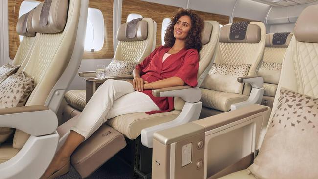 All three Emirates A380s operating out of Sydney every day will be fitted with the airline’s new premium economy product.