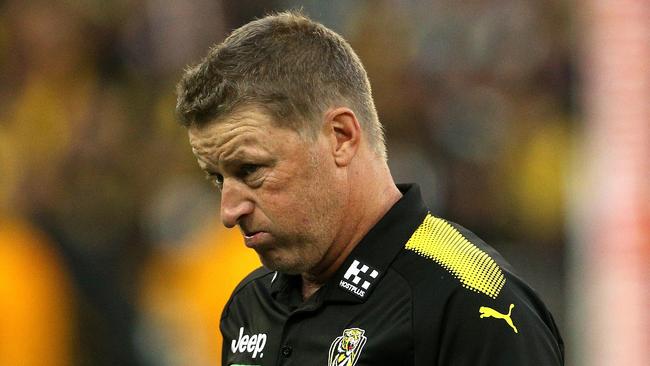 Damien Hardwick’s biggest challenge is to have the Tigers still firing in September. Picture: AAP