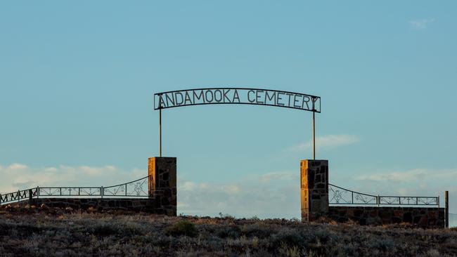 The Andamooka Cemetery gate. Picture: Ben Clark