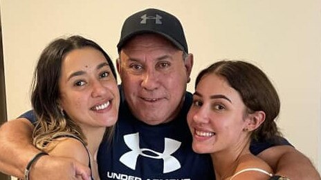 Cairns identity Hugh Price, pictured with his daughters Laylah and Sharday, has died suddenly and left friends and family across Far North Queensland in a state of shock and sadness. Picture: Supplied