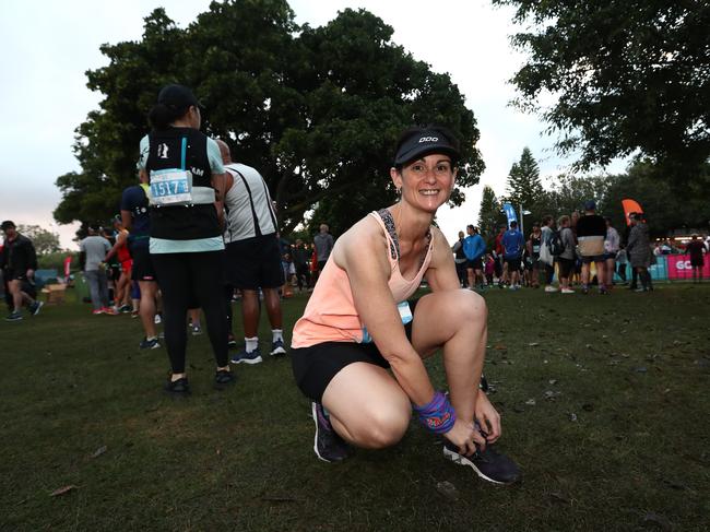 Marina Woodward competes on her 42nd birthday in the Gold Coast Marathon.Photograph : Jason O'Brien