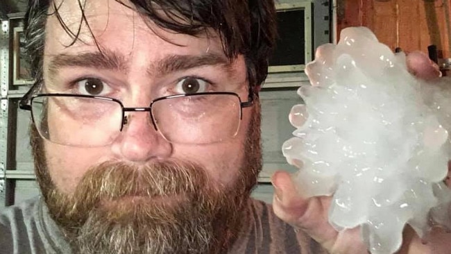 Pillar valley had basketball size hail in the storm which swept through the Clarence Valley on Tuesday, 9th March, 2021.