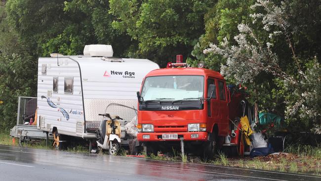 Vehicles on The Spit on Thursday. Picture: Glenn Hampson.