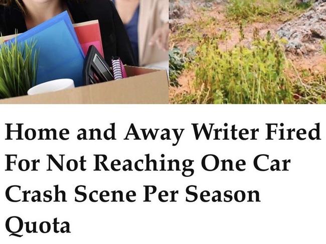 The Betoota Advocate posted an article mocking Home And Away's dramatic storylines.