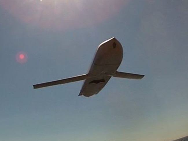 An image, taken from a drone, of the missile’s belly (Lockheed Martin)