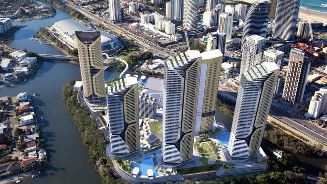 Artist impression of The Star Gold Coast's masterplan concept. Image: Supplied