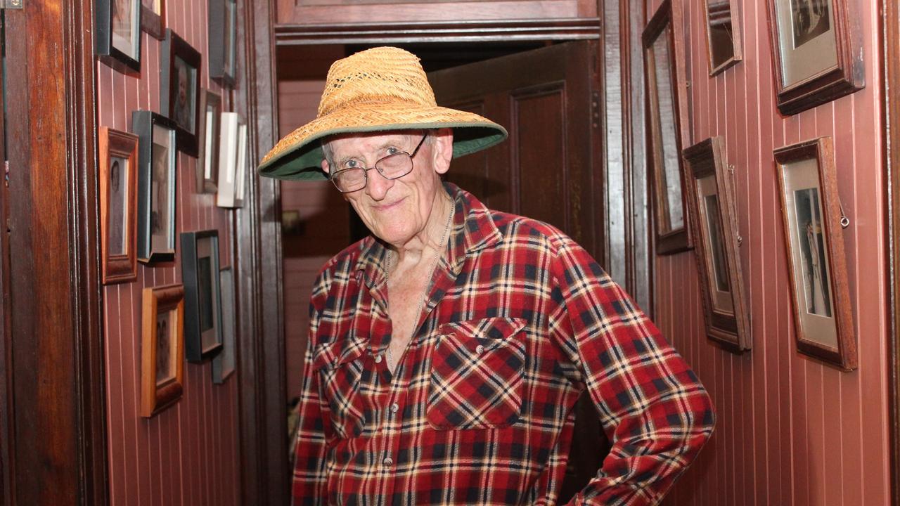 HISTORICAL HOMESTEAD: Local retiree Barry Barwick stands inside the historical Highfields farmhouse which he has relocated to Cabarlah.