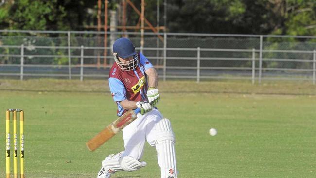 LAUNCH OFF: Brothers batsman Mick Summers drives during a Cleavers Mechanical Night Cricket Twenty20 clash  at McKittrick Park. Picture: Matthew Elkerton