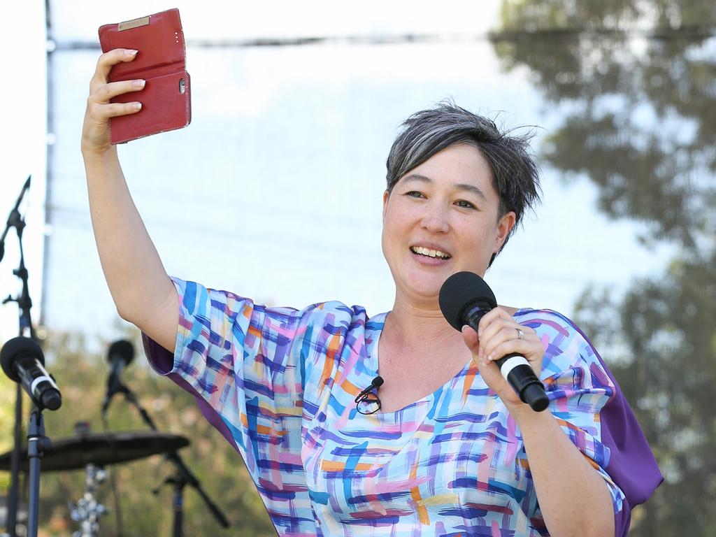 Newtown state Greens MP Jenny Leong helps to open the festival. Picture: Jess Husband.