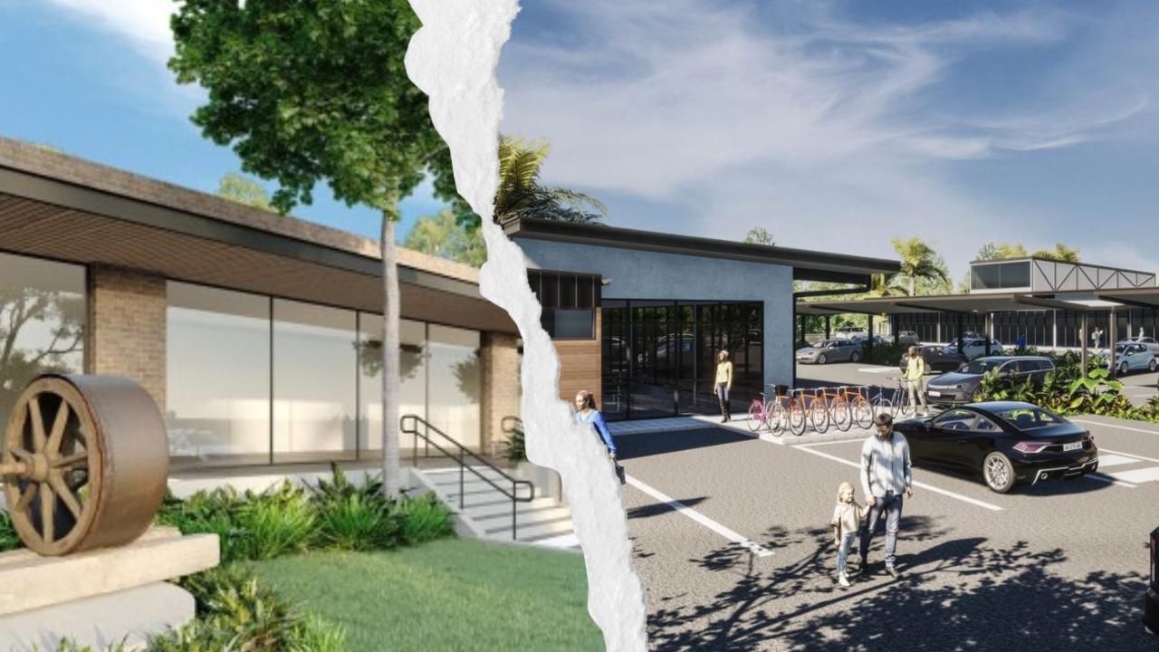 Formosa Family's proposal (left) and Eumundi Holdings' plans (right) are in the running to become Eumundi's first supermarket.